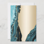 Blauwgroen Gold Agaat Verrassing 50e Verjaardag Kaart (Achterkant)