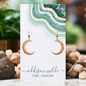 Blauwgroen Gold Agate Geode Oorspronkelijke Displa Visitekaartje