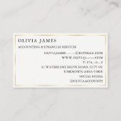 Blauwgroen Gold Coins Finance en Accountancy Servi Visitekaartje (Achterkant)