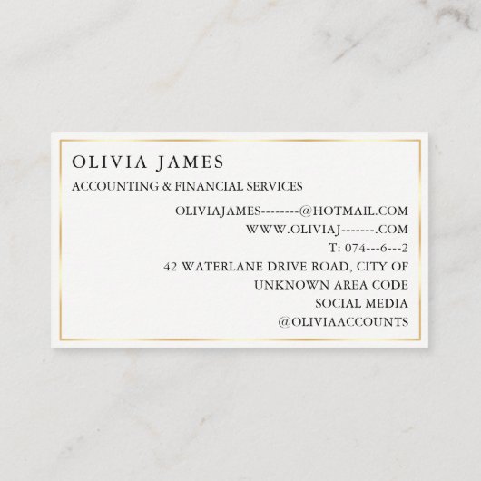 Blauwgroen Gold Coins Finance en Accountancy Servi Visitekaartje (Achterkant)
