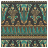 Blauwgroen Gold- en zwart art-deco Stof (Close Up)