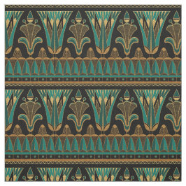 Blauwgroen Gold- en zwart art-deco Stof