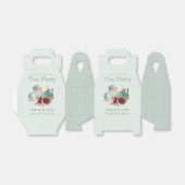 Blauwgroen Gold Floral Teacup Vrijgezellenfeest Te Bedankdoosjes (Uitgevouwen)