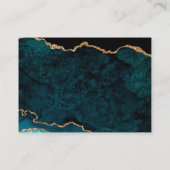 Blauwgroen Gold Glitter Agate Accommodations Informatiekaartje (Achterkant)