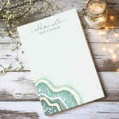 Blauwgroen Gold Glitter Agate Geode Luxe, op maat Post-it® Notes