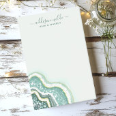 Blauwgroen Gold Glitter Agate Geode Luxe, op maat Post-it® Notes