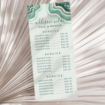 Blauwgroen Gold Glitter Agate Geode Rack Kaart