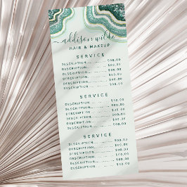 Blauwgroen Gold Glitter Agate Geode Rack Kaart