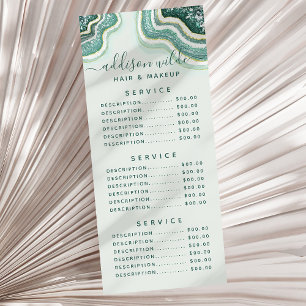 Blauwgroen Gold Glitter Agate Geode Rack Kaart