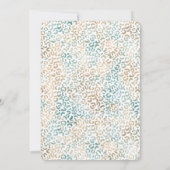 Blauwgroen Gold Leopard-printer Kaart (Achterkant)