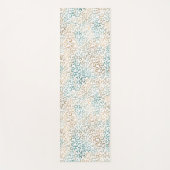 Blauwgroen Gold Leopard-printer Yogamat (Voorkant)
