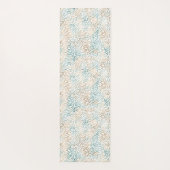 Blauwgroen Gold Leopard-printer Yogamat (Achterkant)