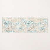 Blauwgroen Gold Leopard-printer Yogamat (Voorkant (horizontaal))