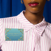 Blauwgroen Gold Luxury Glam Elegant Calligraphy Sc Naamplaatje