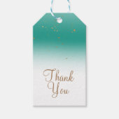 Blauwgroen & Gold Modern Glam VRIJGEZELLENFEEST El Cadeaulabel (Voorkant)