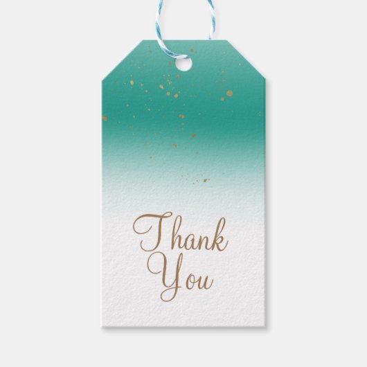 Blauwgroen & Gold Modern Glam VRIJGEZELLENFEEST El Cadeaulabel (Voorkant)