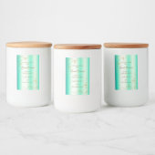 Blauwgroen Gold Ornamenten Productlabels Voedselcontainer Etiket (Flessen)