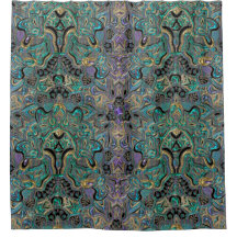 Blauwgroen Gold Paars Mandala