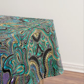 Blauwgroen Gold Paars Mandala Tafelkleed (Voorbeeld)