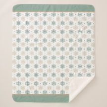 Blauwgroen Gold Snowflake Patroon