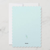 Blauwgroen golf feestdagenkaart (Achterkant)