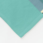 Blauwgroen Golfontwerpventilator Fleece Deken (Hoek)