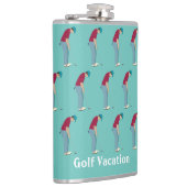 Blauwgroen Golfthema Heupfles (Rechts)