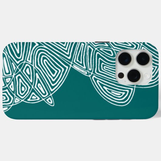 Blauwgroen golven Case-Mate iPhone case (Achterkant (horizontaal))