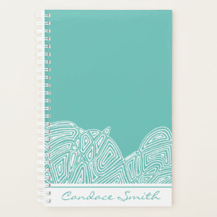 Blauwgroen golven planner