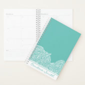 Blauwgroen golven planner (Display)