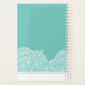 Blauwgroen golven planner (Achterkant)