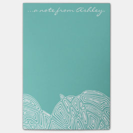 Blauwgroen golven post-it® notes