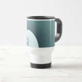 Blauwgroen golven reisbeker (Voorkant rechts)