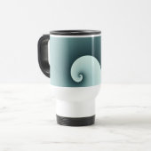 Blauwgroen golven reisbeker (Voorkant links)