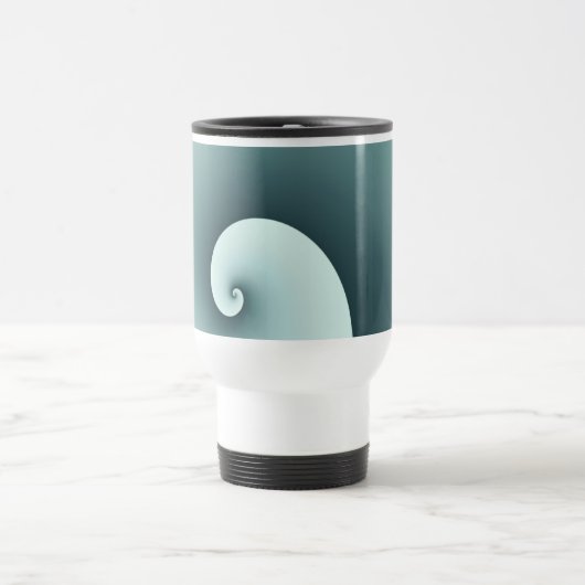 Blauwgroen golven reisbeker (Center)