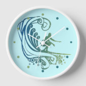 Blauwgroen golven voor de blauwe oceaan met de gol (Voorkant)