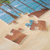 Blauwgroen golven waterbries legpuzzel (Zijkant)