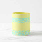 Blauwgroen Gotische Grens Koffie Mok (Midden)