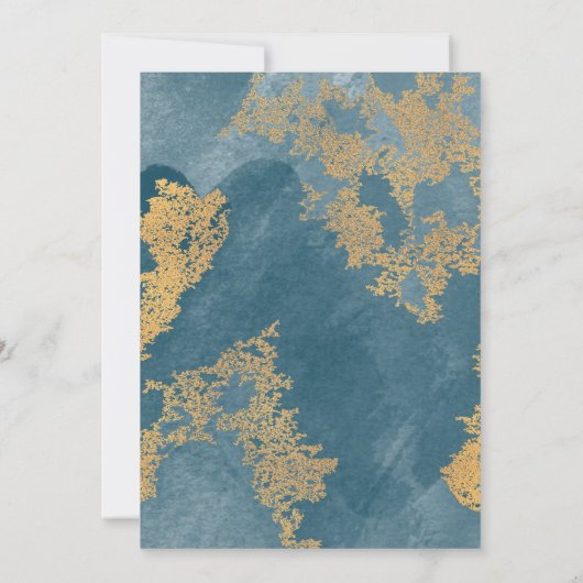 Blauwgroen Goud Modern Christelijk Bijbelvers Trou Kaart (Achterkant)