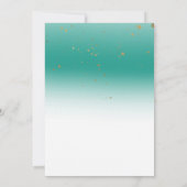 Blauwgroen & Goud Modern Glam SWEET 16 Verjaardags Kaart (Achterkant)