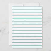 Blauwgroen goudballonnen 2e verjaardag Uitnodiging (Achterkant)