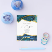 Blauwgroen goudbruding flyer (Enkel)