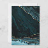 Blauwgroen gouden agaat 18e verjaardag kaart (Achterkant)