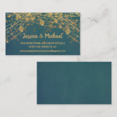 Blauwgroen gouden bindweefselwebsite met gouden ta visitekaartje (Voorkant / Achterkant)