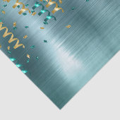Blauwgroen gouden Confetti verjaardag Tissuepapier (Detail)