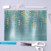 Blauwgroen gouden Confetti verjaardag Tissuepapier (Craft)