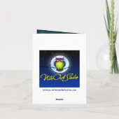 Blauwgroen gouden eerste communie foto dank je wel bedankkaart (Achterkant)