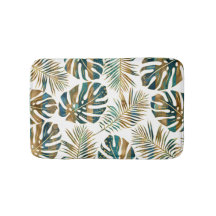 Blauwgroen, gouden gepatenteerde tropische bladere