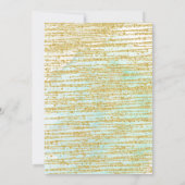 Blauwgroen Gouden Glitter Bubbles & Brews Volwasse Kaart (Achterkant)