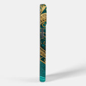 Blauwgroen gouden hart Case-Mate iPhone case (Achterkant / Rechts)